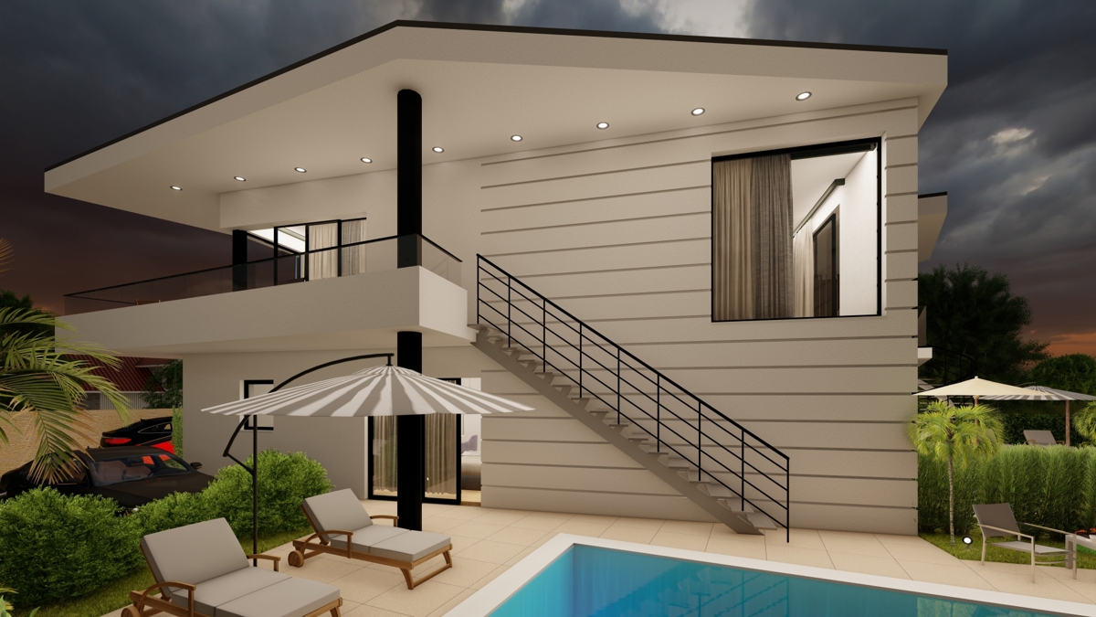 MALINSKA – Proprietà a 100 metri dalla spiaggia con piscina e design contemporaneo