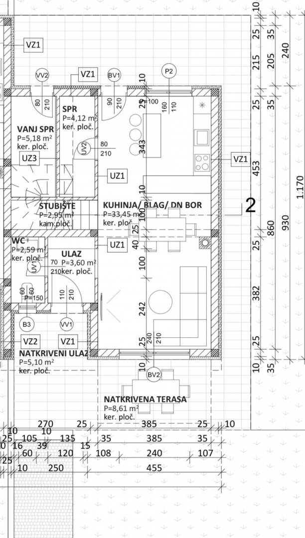 Kukuljanovo - Villetta a schiera con giardino