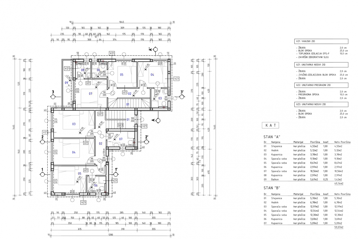 MALINSKA - Nuova costruzione! Casa bifamiliare con piscina e vista mare