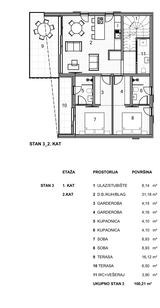 CITTÀ DI KRK - Appartamento di lusso con vista mare