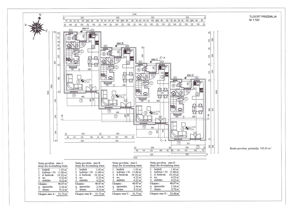 RIJEKA, ŠKURINJE - Casa a schiera con tre camere da letto