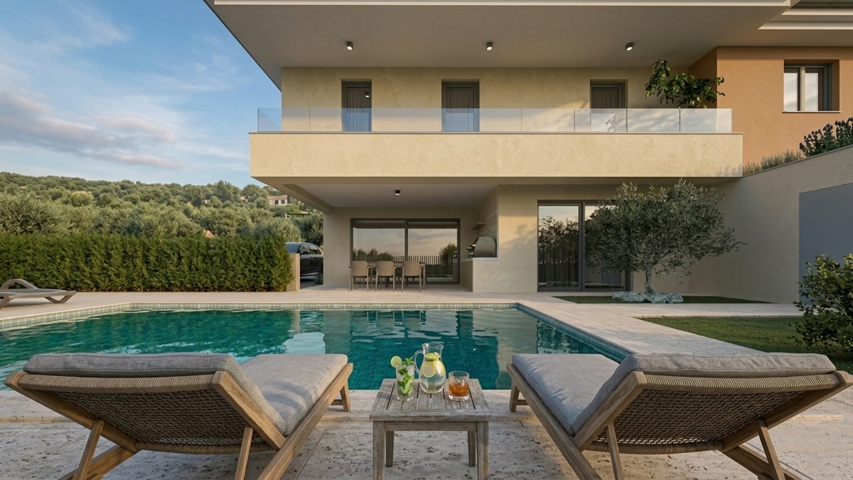 Zona Malinska - Casa bifamiliare con piscina riscaldata