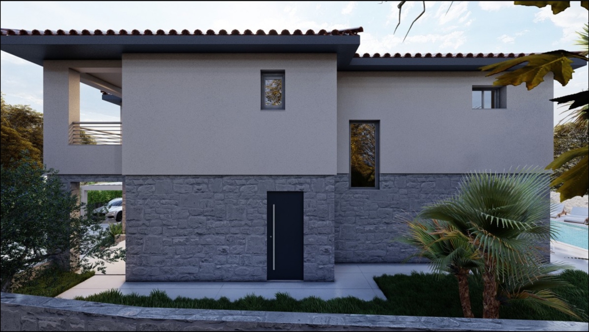 ISOLA DI KRK - Villa con piscina in una posizione tranquilla con vista sul mare