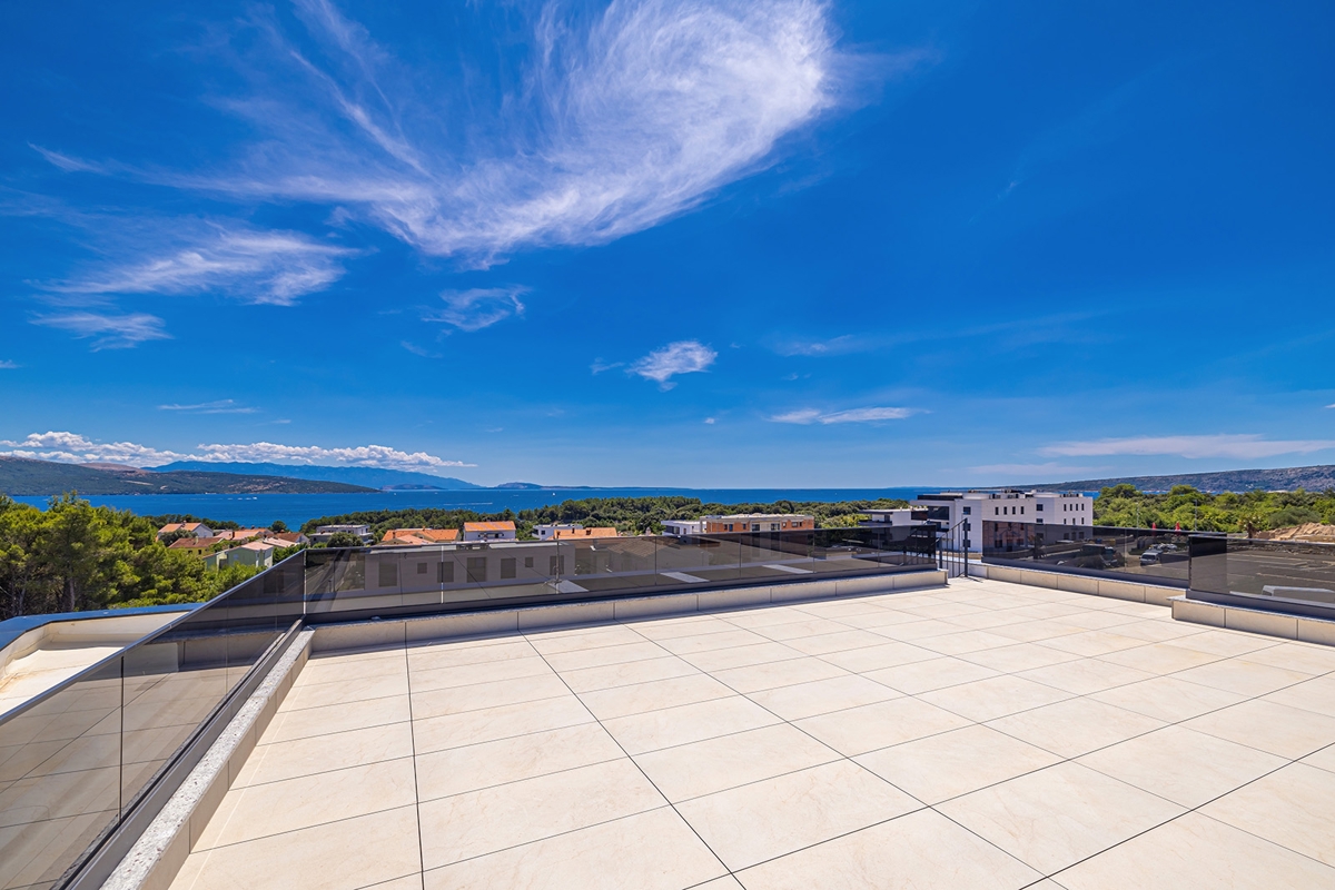 Città di Krk - Attico di lusso con vista panoramica e piscina