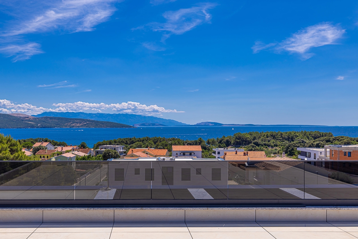 Città di Krk - Attico di lusso con vista panoramica e piscina