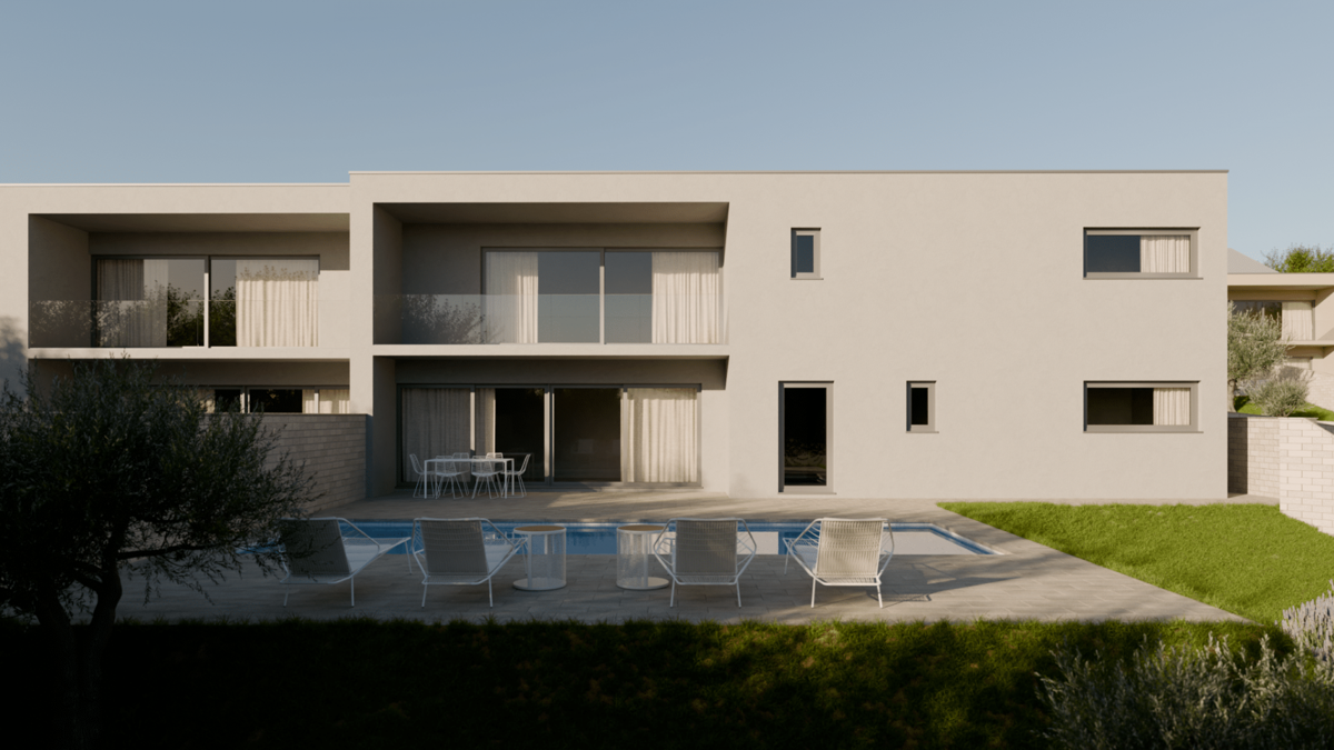 Isola di Krk - Moderna casa bifamiliare con vista mare