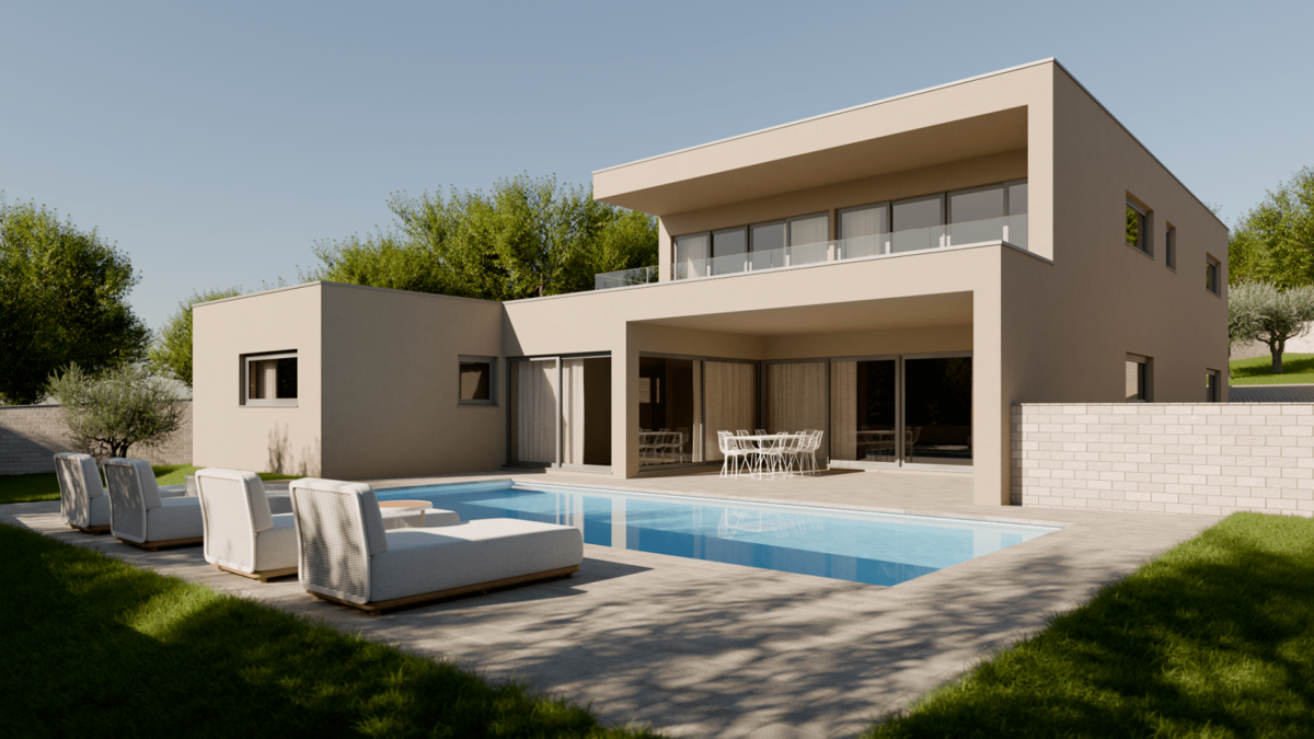 Isola di Krk - Moderna casa bifamiliare con vista mare