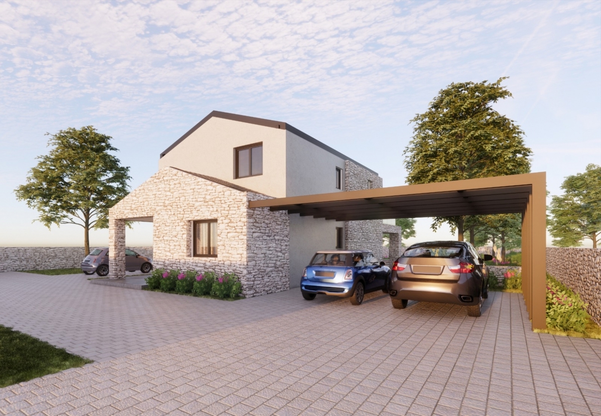 KRK - Lussuosa villa in pietra con piscina e vista panoramica sul mare