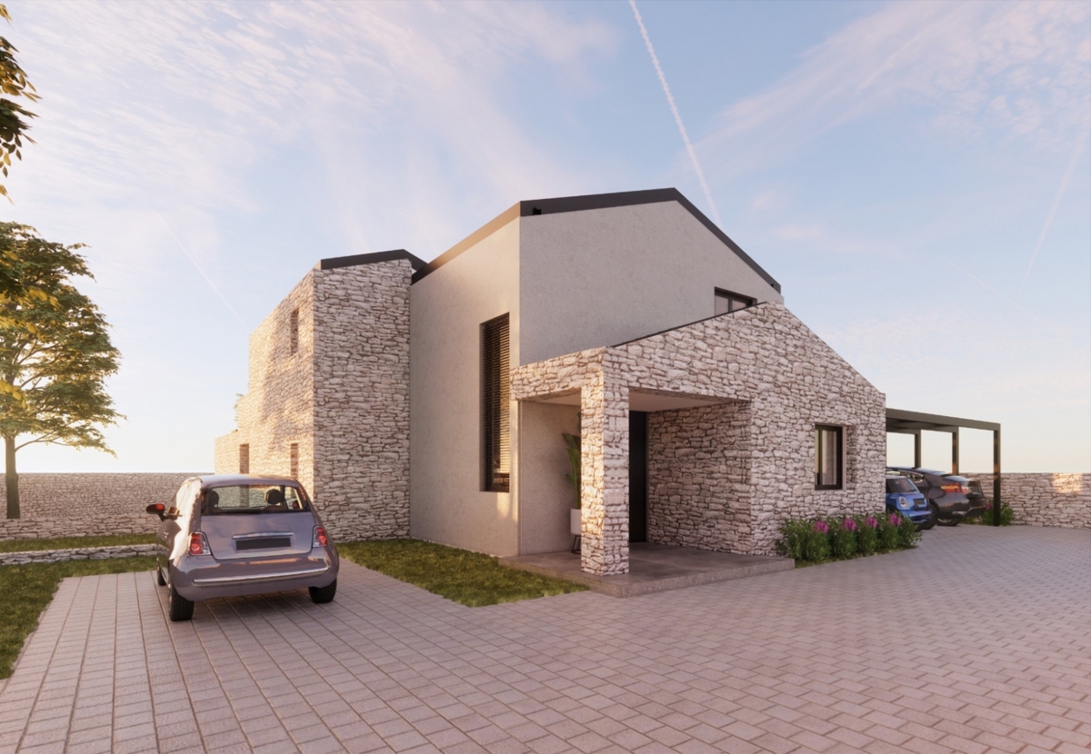 KRK - Lussuosa villa in pietra con piscina e vista panoramica sul mare