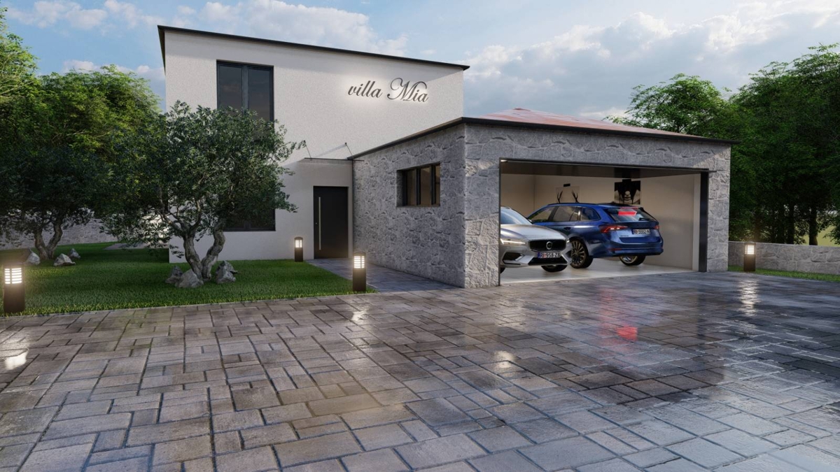 ISOLA DI KRK, MALINSKA - Casa moderna con piscina, vista mare e garage