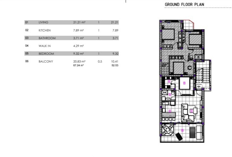 DRAMALJ - Appartamento con una camera da letto al piano terra, a 150 metri dal mare, in un edificio di nuova costruzione.