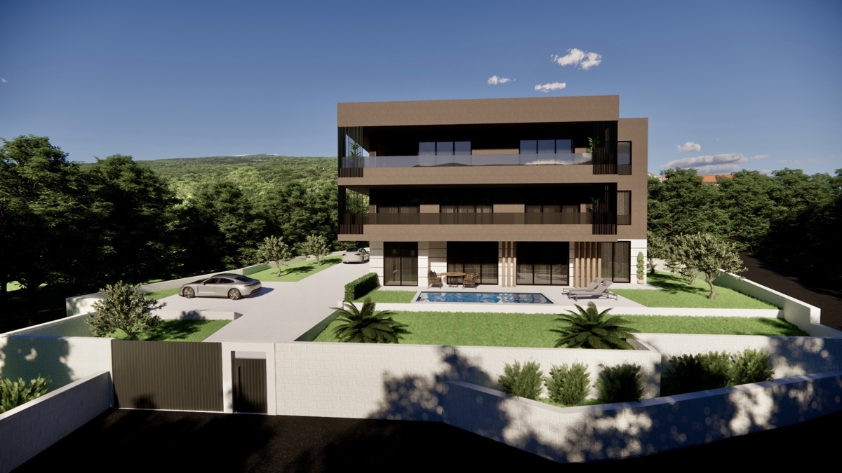 JADRANOVO - Nuova costruzione con piscina e giardino privato