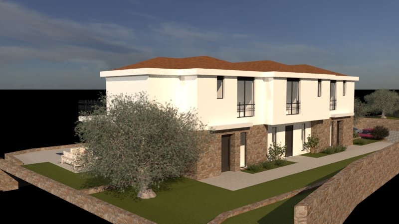 ISOLA DI KRK, NJIVICE - Casa a schiera con piscina, nuova costruzione