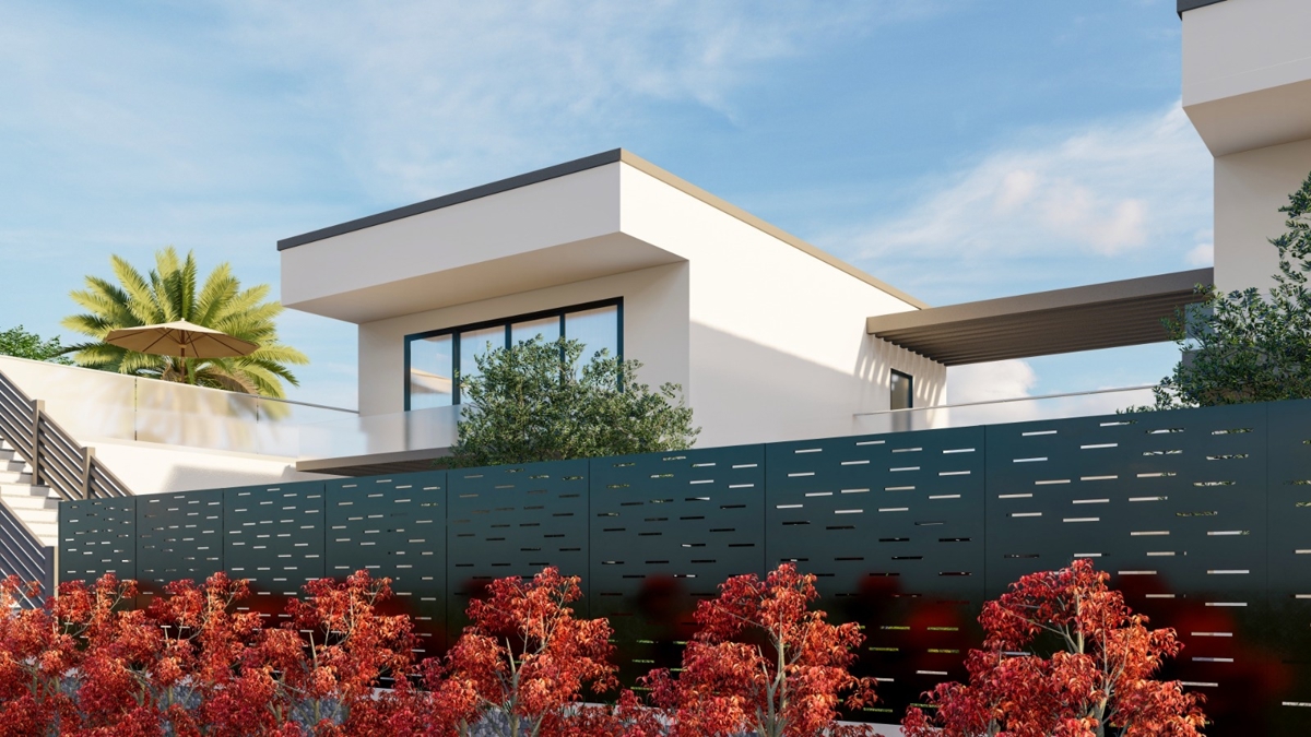 ISOLA DI KRK - Moderna casa bifamiliare con piscina e vista mare