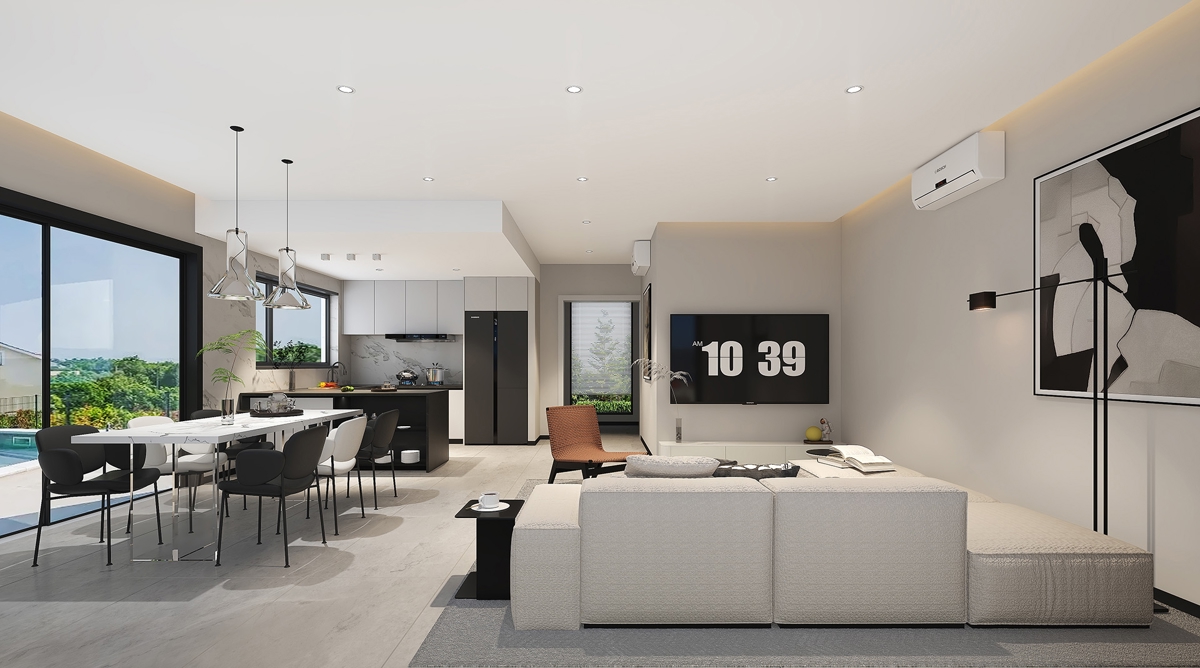 ISOLA DI KRK - Moderna casa bifamiliare con piscina e vista mare