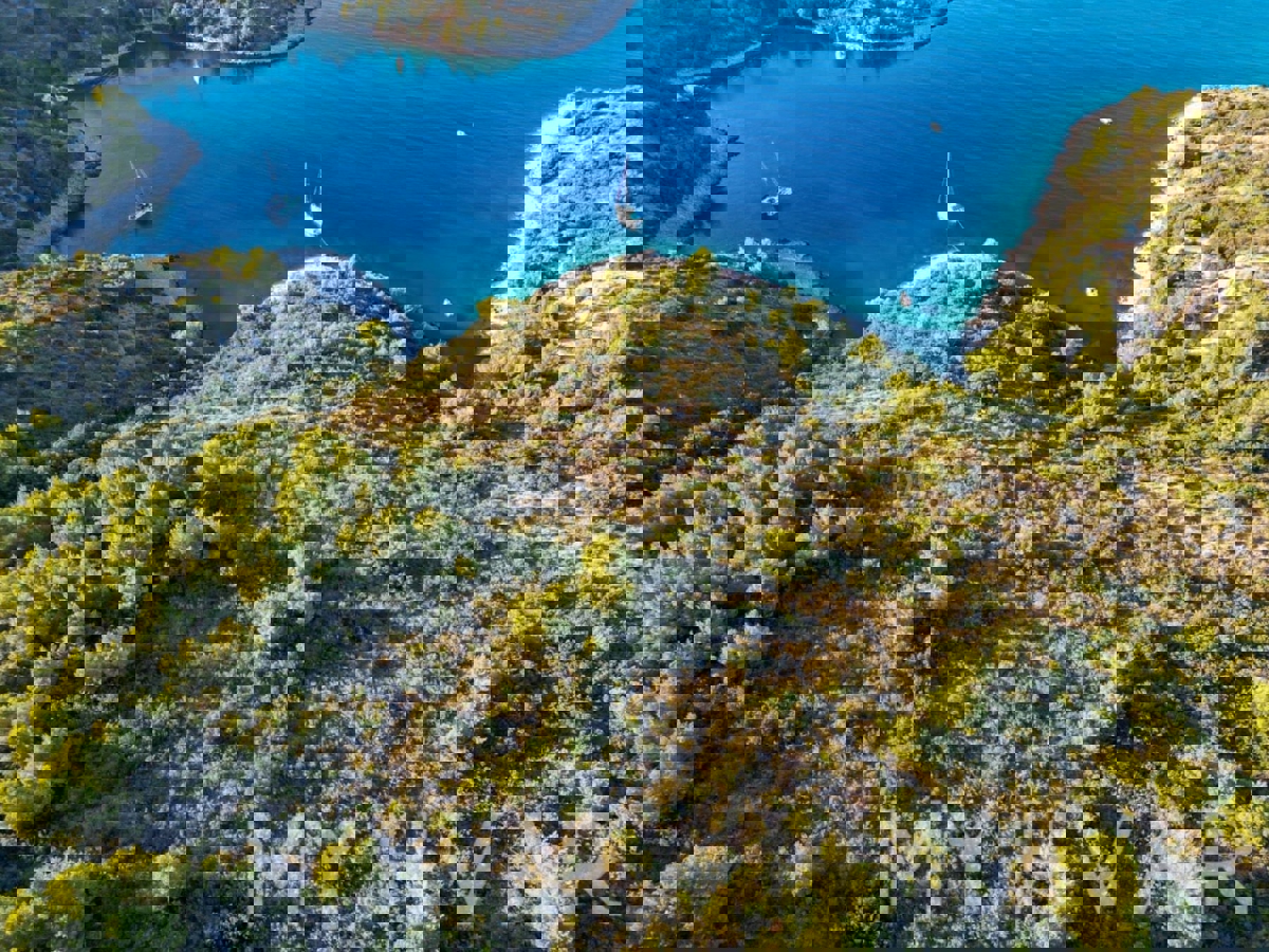 Terreno agricolo direttamente sul mare vicino a Rudine