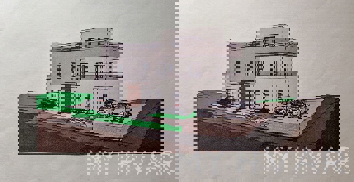 Terreno edificabile di prima qualità con progetto a Ivan Dolac