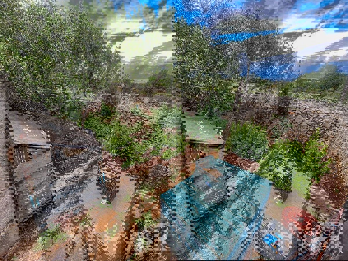 Casa bifamiliare, fattoria e uliveto sul mare a Hvar