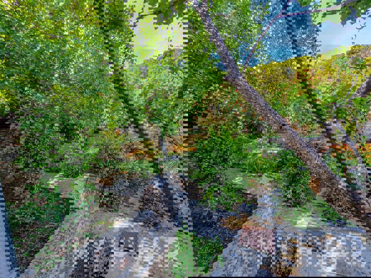 Casa in pietra con piscina coperta