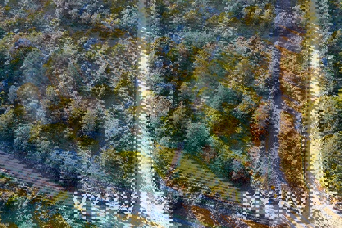 Campo agricolo ad Ager con rifinitura dalmata