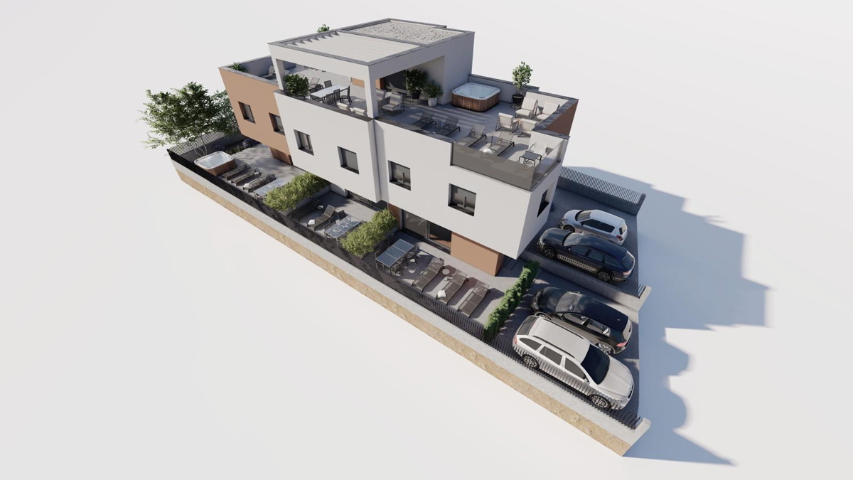 Vodice - NUOVA COSTRUZIONE appartamento S3 con giardino, a 150 m dal mare