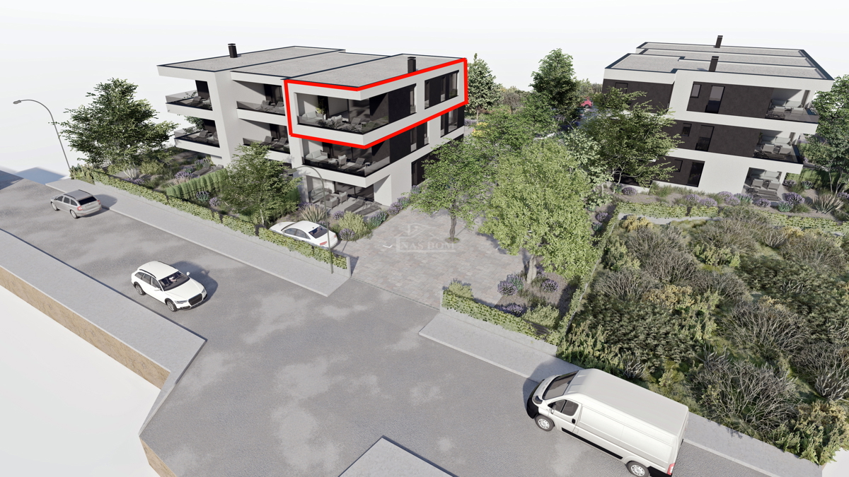 Vodice, SRIMA-** NUOVA COSTRUZIONE** S6 Appartamento con vista mare, 300m dalla spiaggia