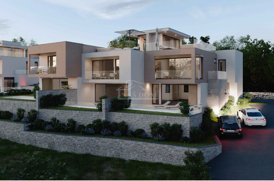 Vodice - Casa S3 con piscina, terrazza sul tetto con vista mare