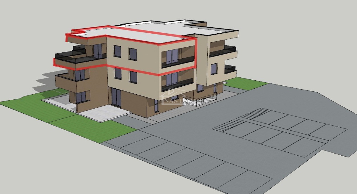Vodice - prevendita - Appartamento trilocale S9, 104,77 m2, II piano