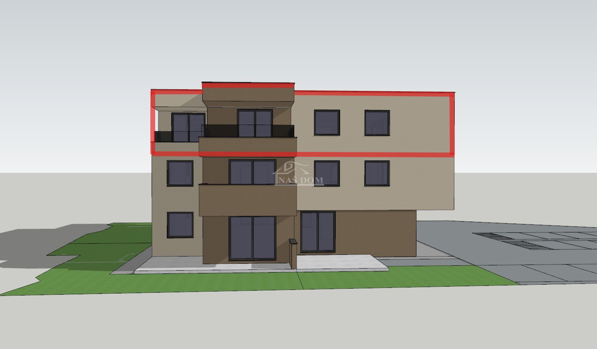 Vodice - prevendita - Appartamento trilocale S9, 104,77 m2, II piano