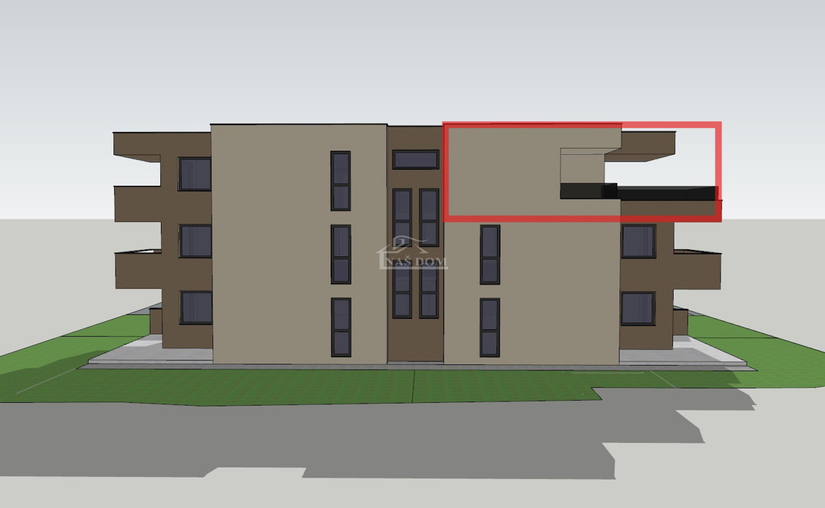 Vodice - prevendita - Appartamento trilocale S9, 104,77 m2, II piano