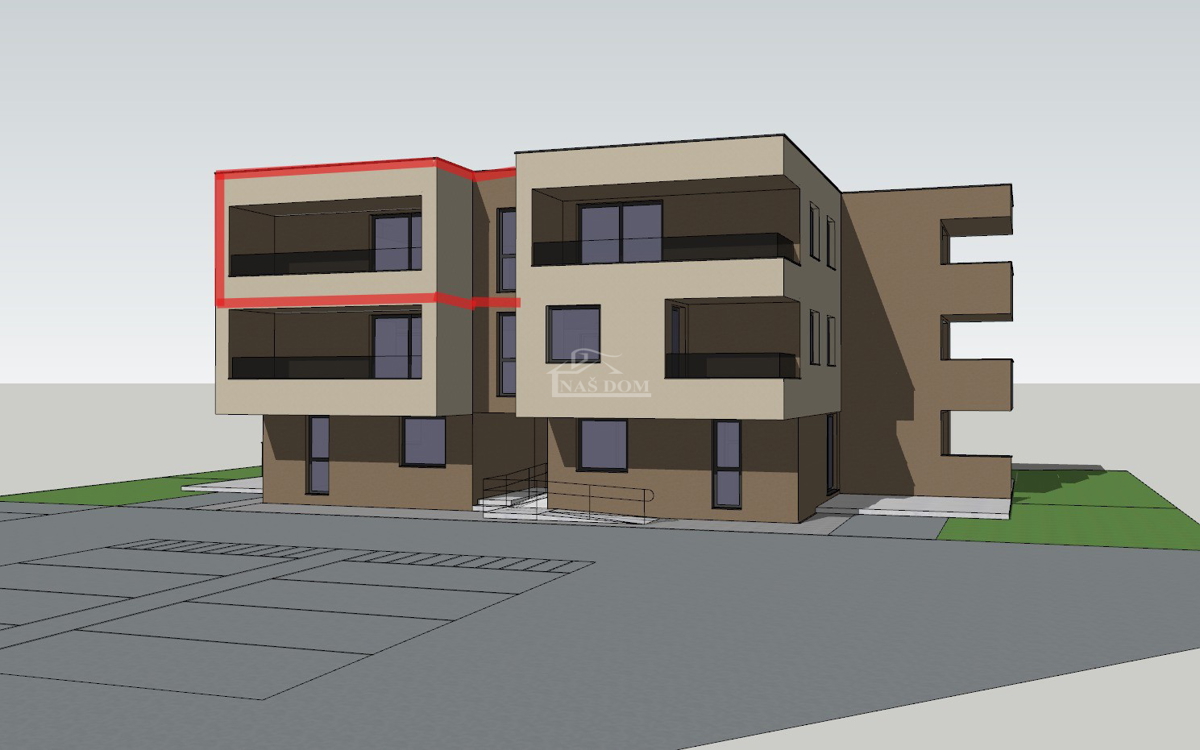 Vodice - prevendita - Appartamento trilocale S9, 104,77 m2, II piano