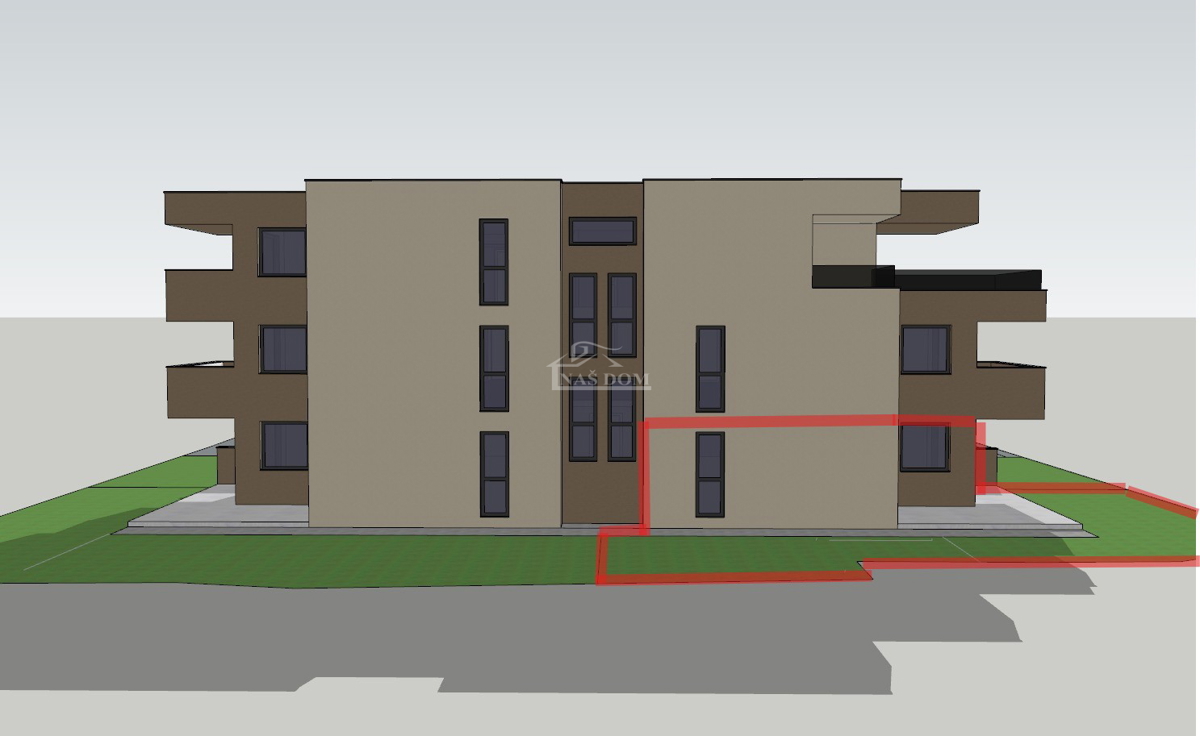 Vodice - appartamento al piano terra con giardino e 2 posti auto, S1 - 81,69 m2