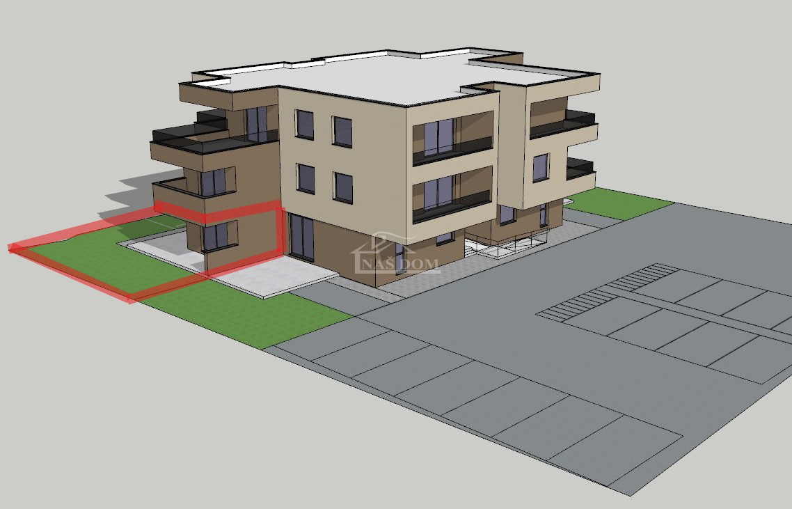 Vodice - appartamento al piano terra con giardino e 2 posti auto, S1 - 81,69 m2