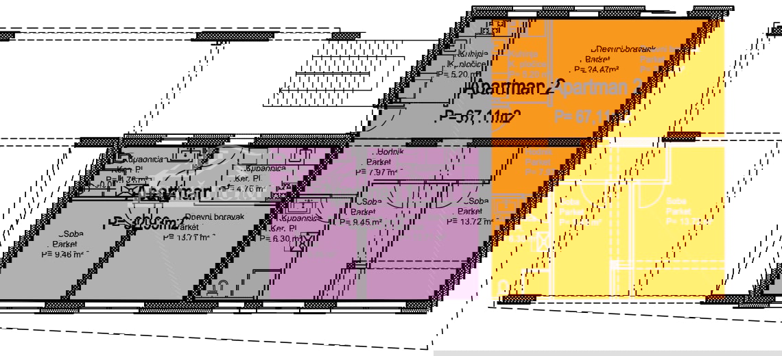 Vodice, SRIMA - **NUOVA COSTRUZIONE** Appartamento S2 al primo piano, a 20 m dalla spiaggia