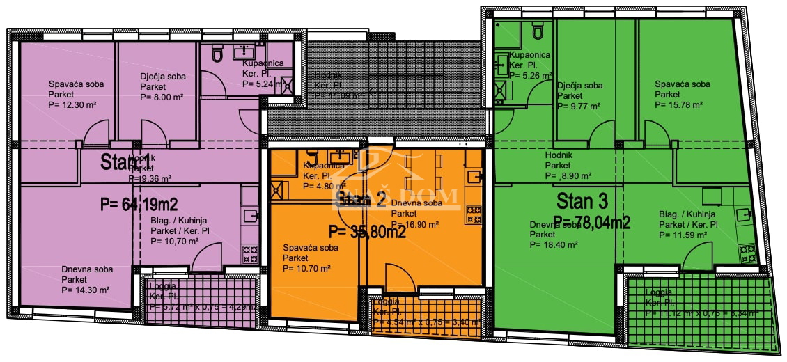 Vodice, SRIMA - **NUOVA COSTRUZIONE** Appartamento S2 al primo piano, a 20 m dalla spiaggia