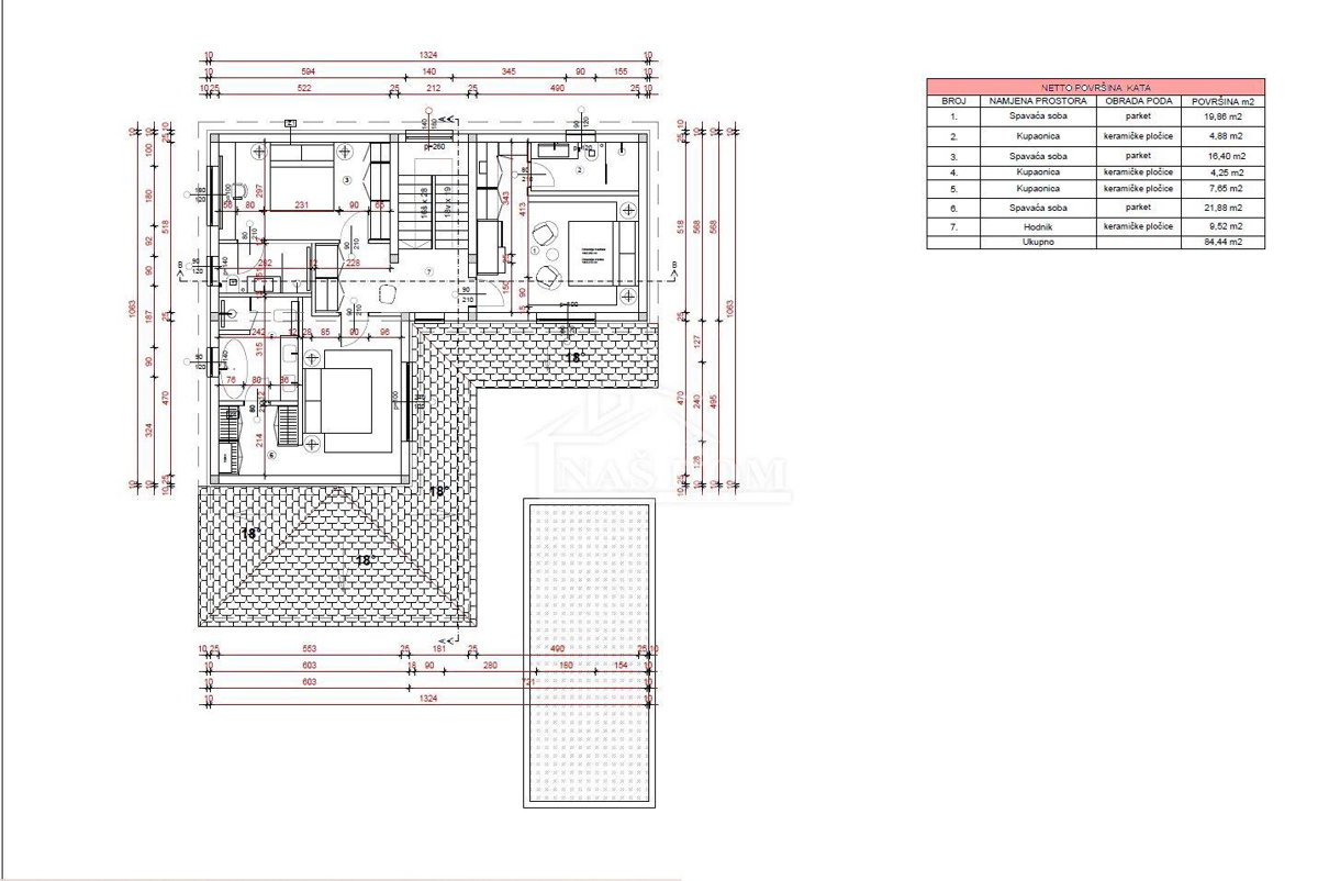 Stankovci, Radašinovci - terreno con permesso di costruzione per una casa con piscina