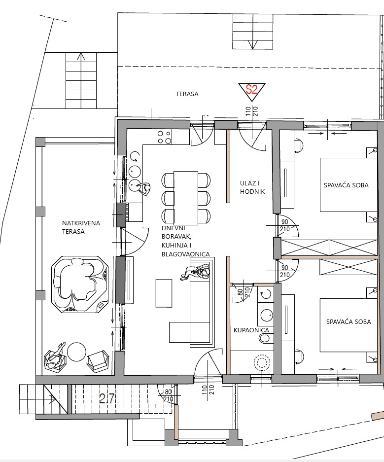 Tribunj, Sovlje - Appartamento di lusso S2 a soli 50 m dal mare