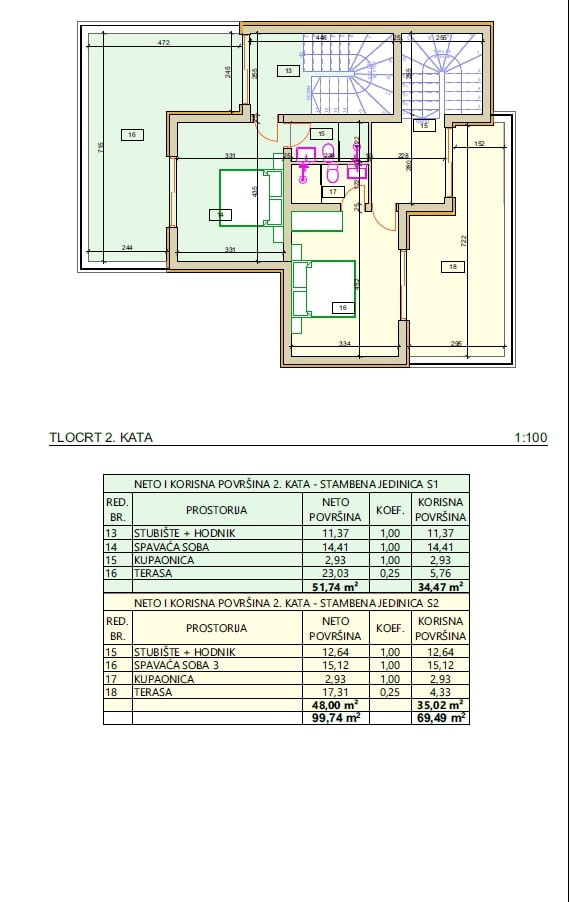 Vodice, Srima - **NUOVA COSTRUZIONE** Casa S2 a 250 m dalla spiaggia