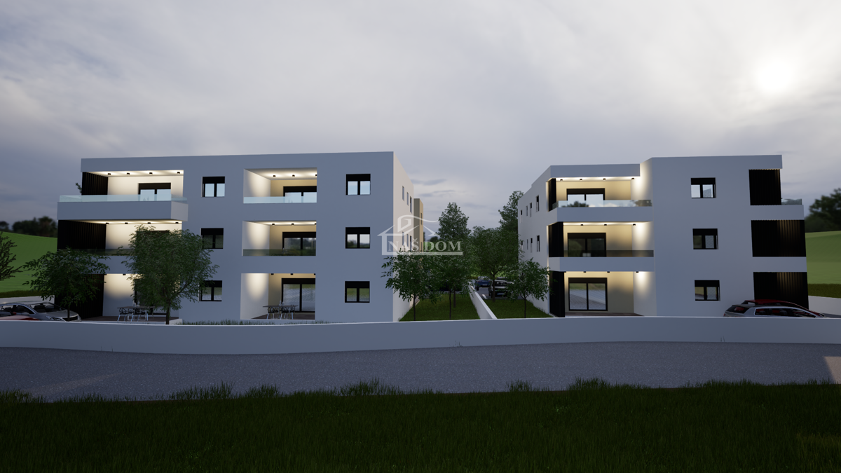 Vodice - *NUOVA COSTRUZIONE* Appartamento S1 con giardino. A 750 m dalla spiaggia