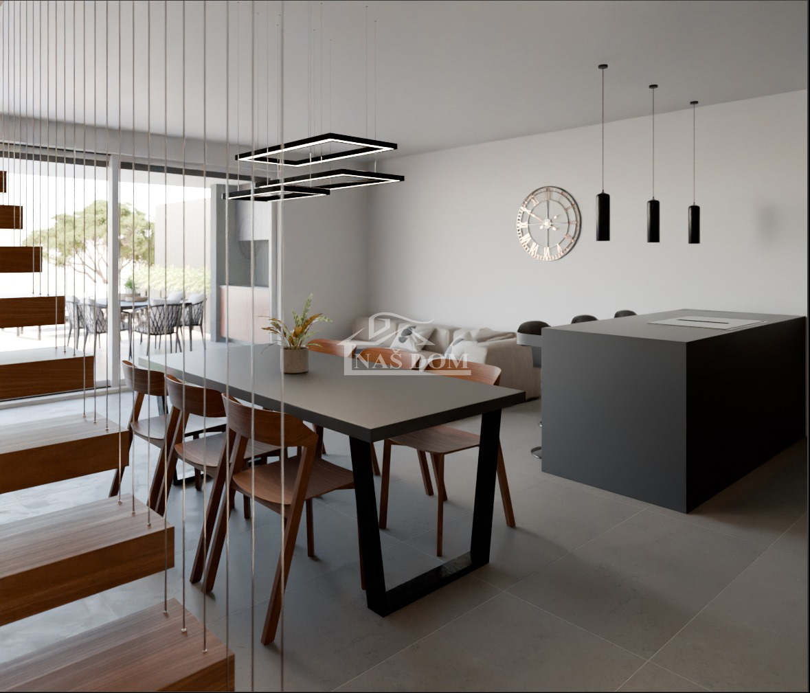 Vodice - Doppia casa con garage, piscina e vista mare