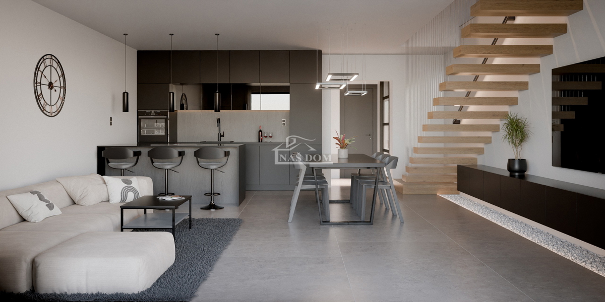 Vodice - Doppia casa con garage, piscina e vista mare