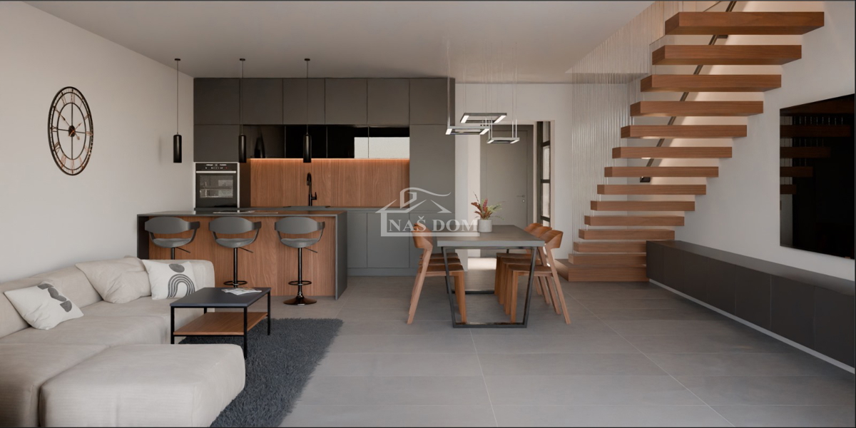 Vodice - Doppia casa con garage, piscina e vista mare