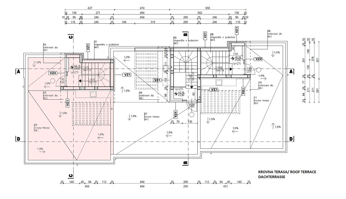 Srima, Vodice - **NUOVA COSTRUZIONE** Appartamento S1 con piscina e terrazza sul tetto