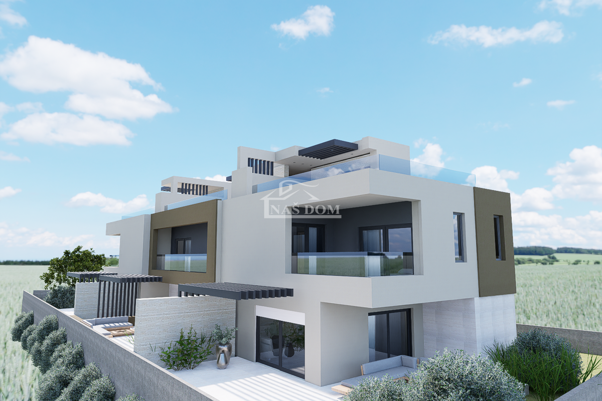 Srima, Vodice - **NUOVA COSTRUZIONE** Appartamento S1 con piscina e terrazza sul tetto