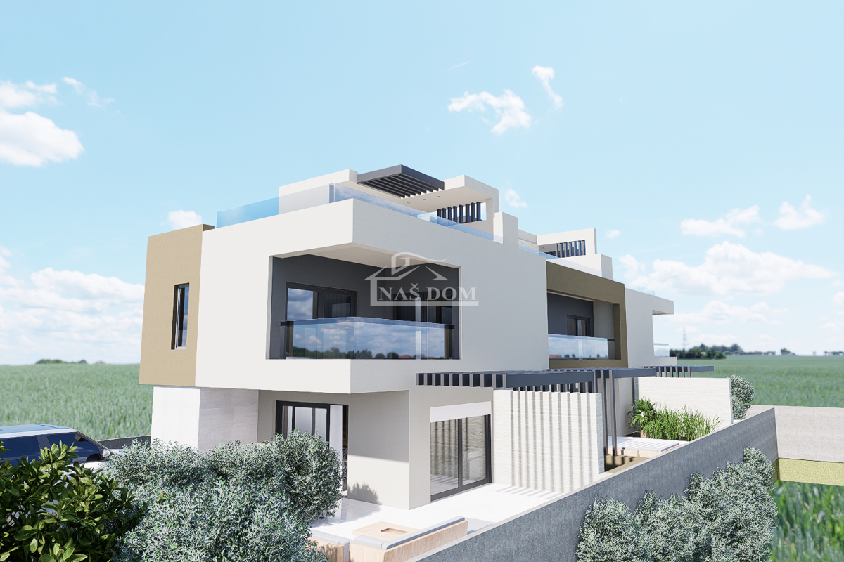 Srima, Vodice - **NUOVA COSTRUZIONE** Appartamento S1 con piscina e terrazza sul tetto