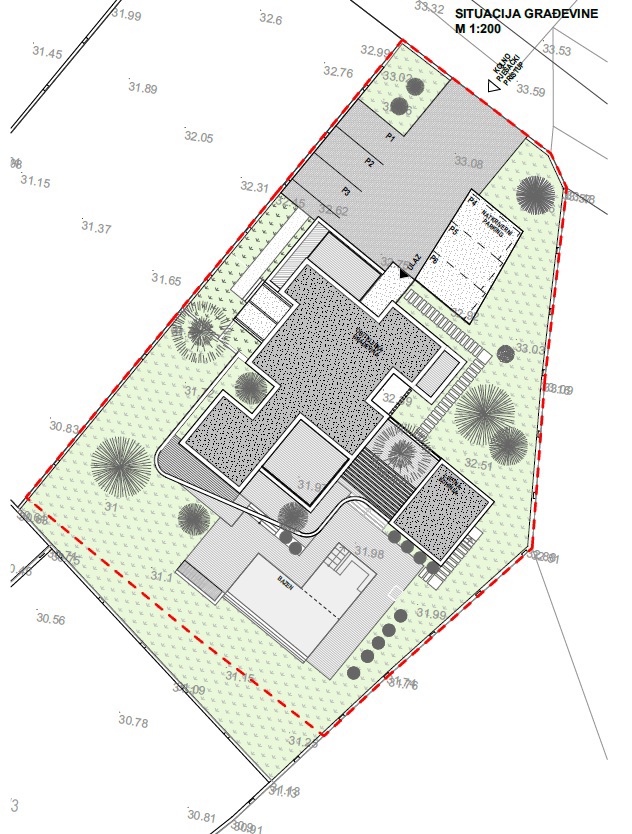 Vodice - Villa di lusso di design con piscina - grezzo