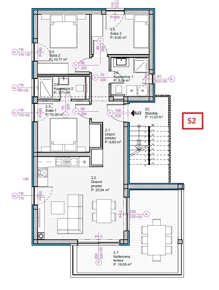 Vodice - Appartamento di lusso S2, a soli 300 m dalla spiaggia, vista mare