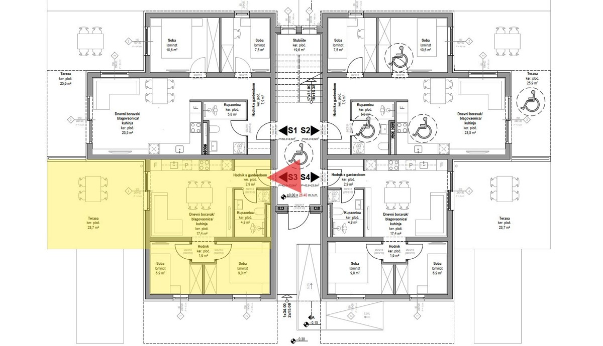 Vodice - prevendita - Appartamento bilocale S3 con giardino