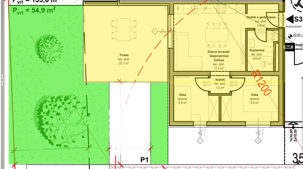 Vodice - prevendita - Appartamento bilocale S3 con giardino