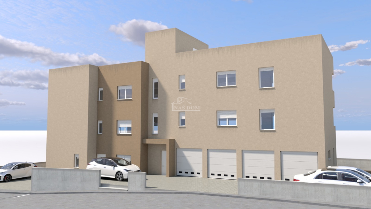 Vodice - Appartamento S4 con terrazza sul tetto, vista mare